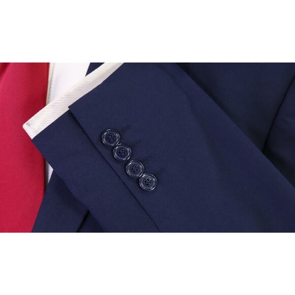 Alain Dupetit Dark Royal Navy Blue 2-Btn Modern Fit Suit 44R - Picture 6 of 10